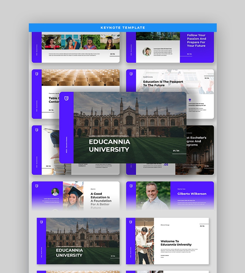 Educannia - University and Education Keynote Template