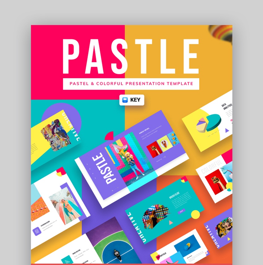 PASTLE - Pastell & Bunte Keynote Präsentationsvorlage