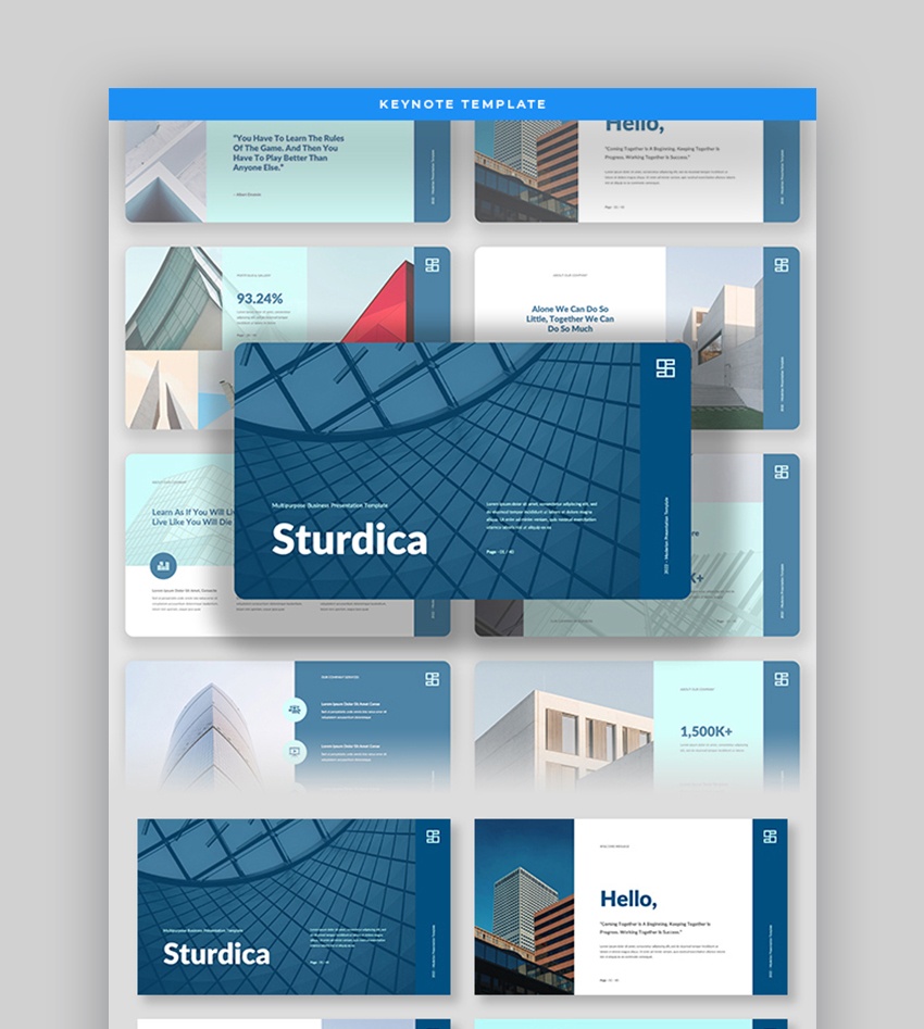 Sturdica - Mehrzweck-Keynote-Vorlage für Unternehmen
