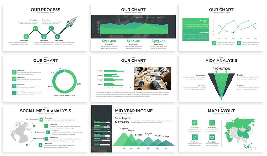Zapnu, plantilla de diagrama de flujo multipropósito para PowerPoint