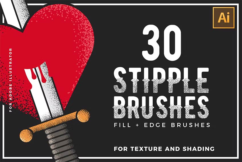 Stipple Brushes for Illustrator