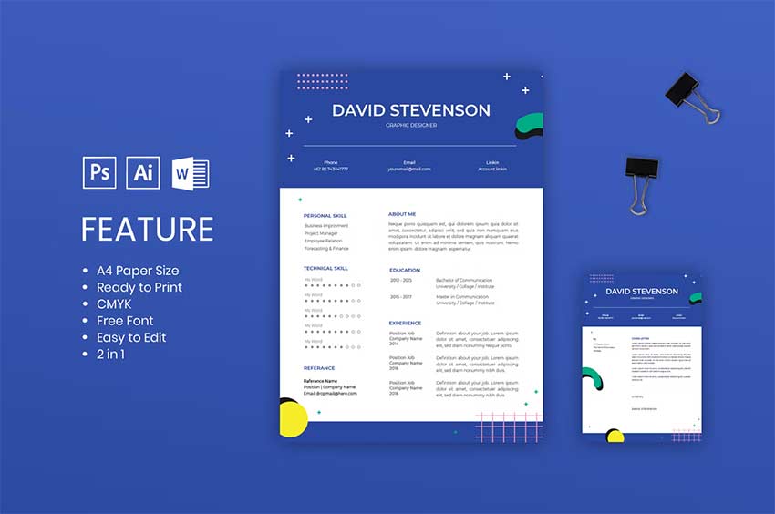 Colorful creative resume