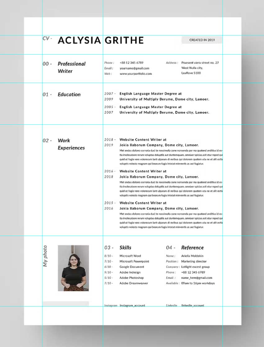 Digital resume