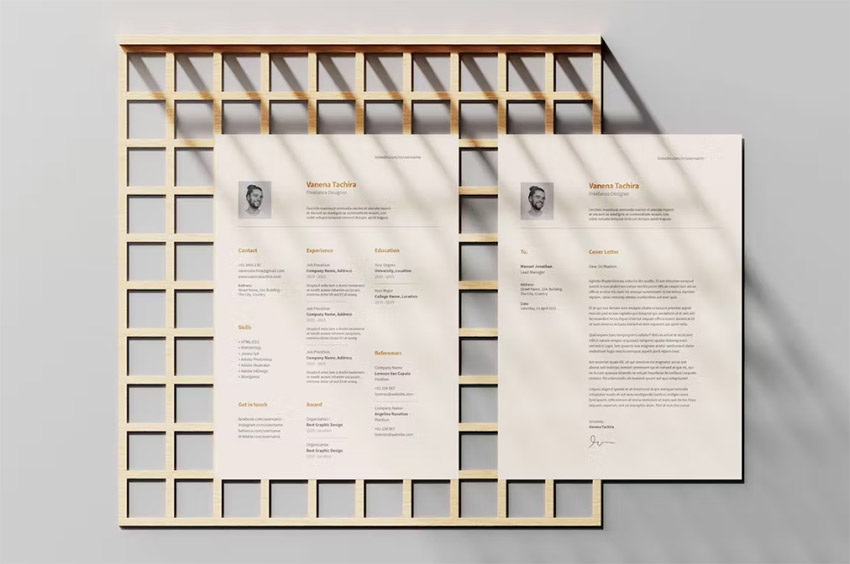 minimal creative resume