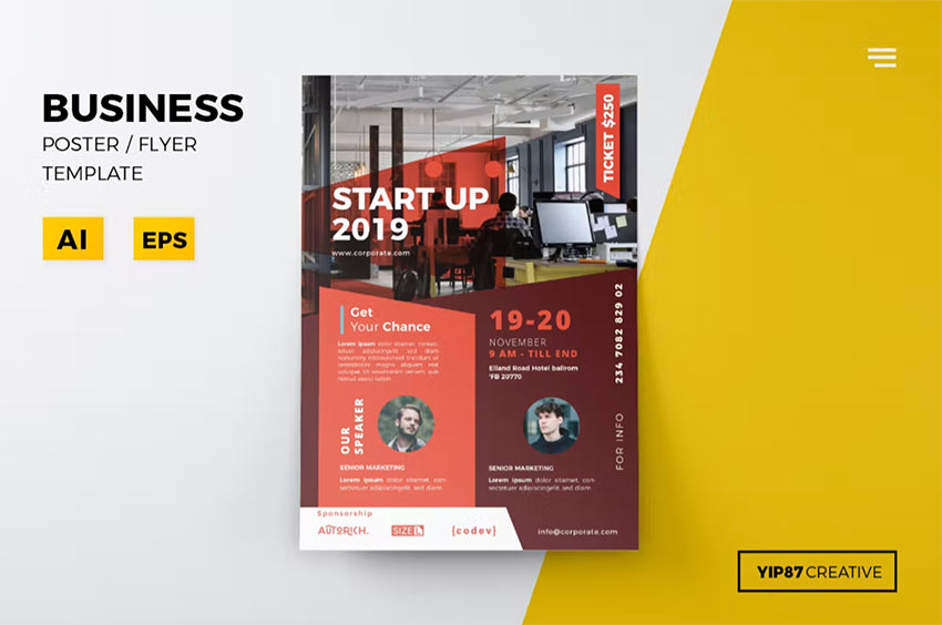 Business Flyer Illustrator Template
