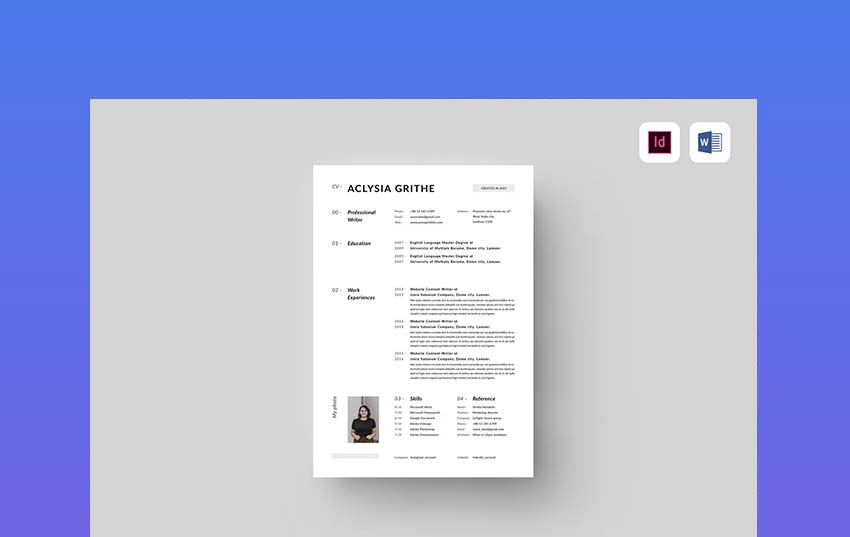 envato elements professional resumes
