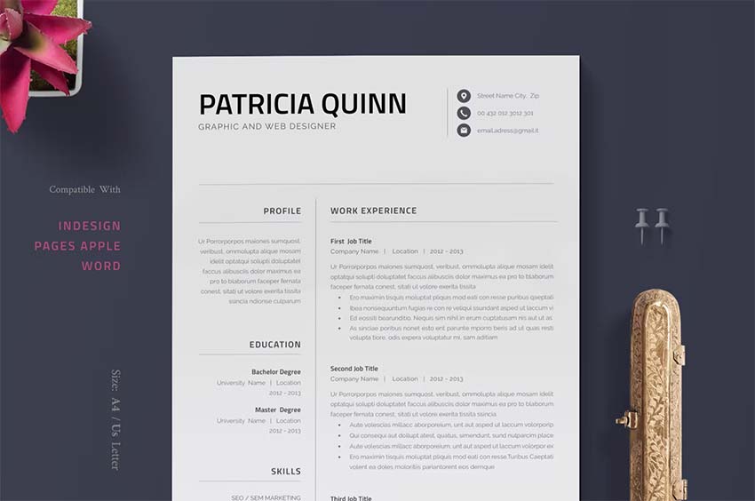 modern resume template
