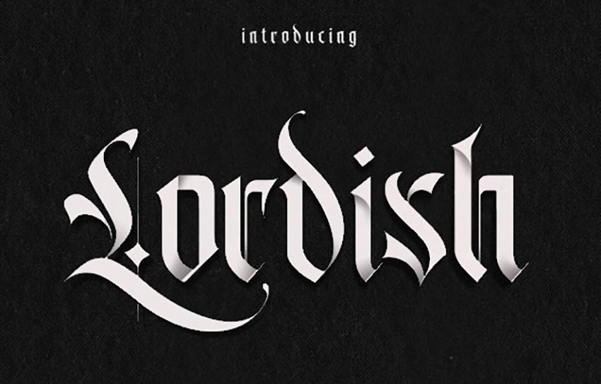 Lordish Best Font for Tattoos