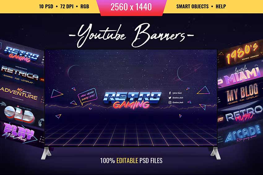 80s channel art template