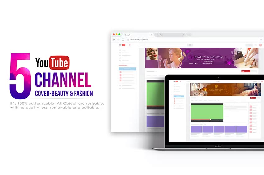 fashion and beauty art channel template