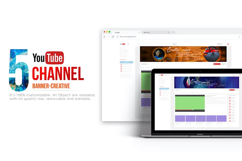 creators channel art template