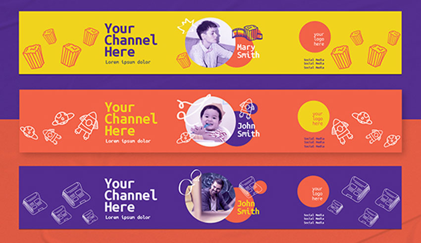 Doodles – Plantillas para YouTube (PSD)