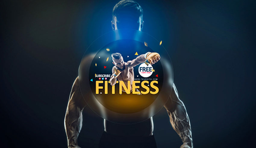 Plantillas de YouTube para cover de gimnasio y fitness (PSD)