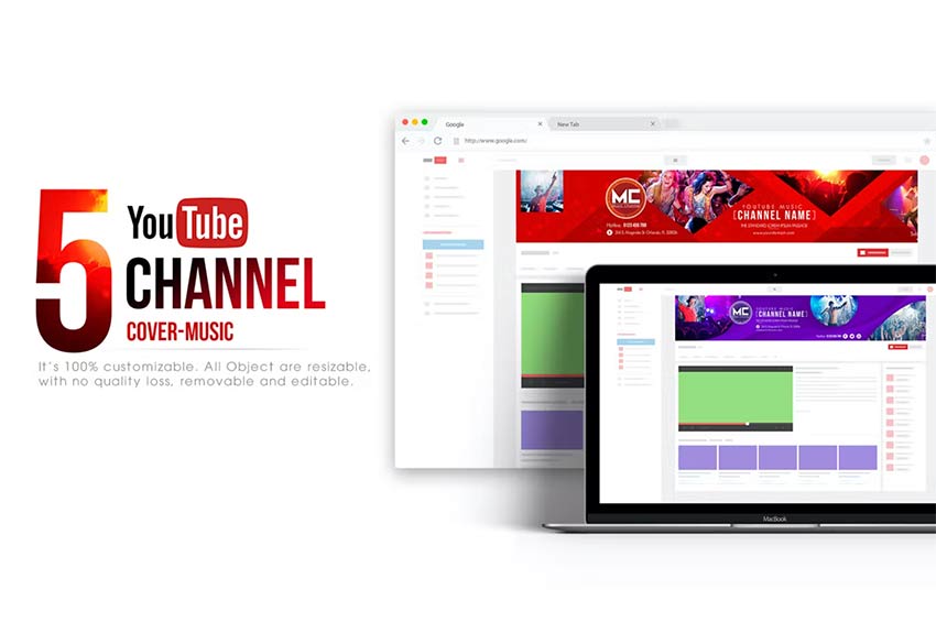 music channel art template