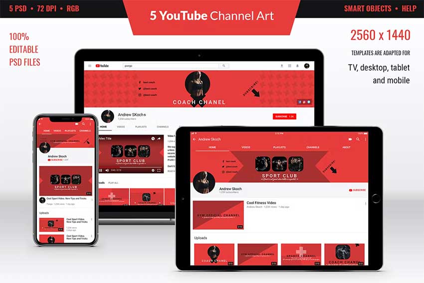 sports channel art template