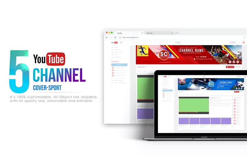 sports channel art template