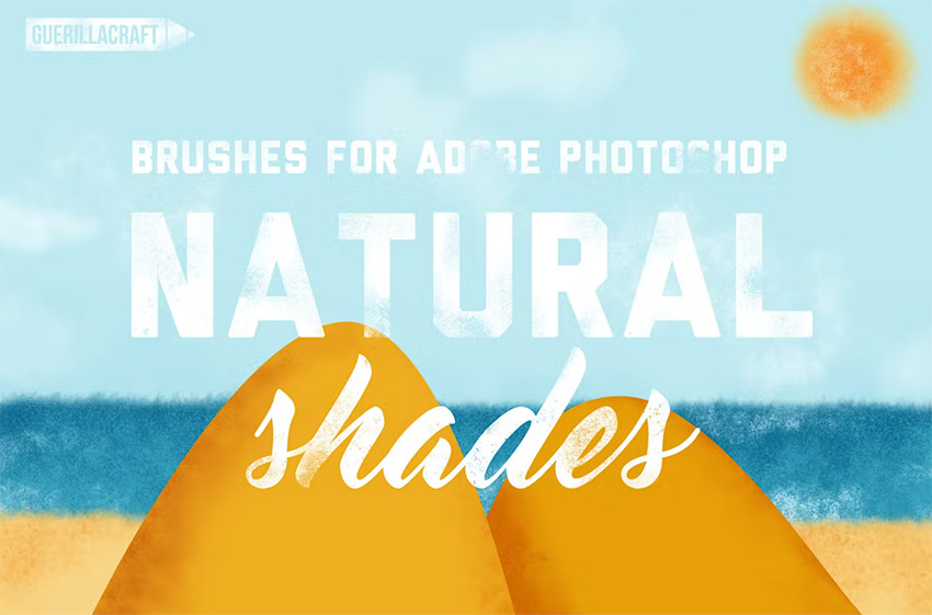 Natural shade brushes for Photoshop