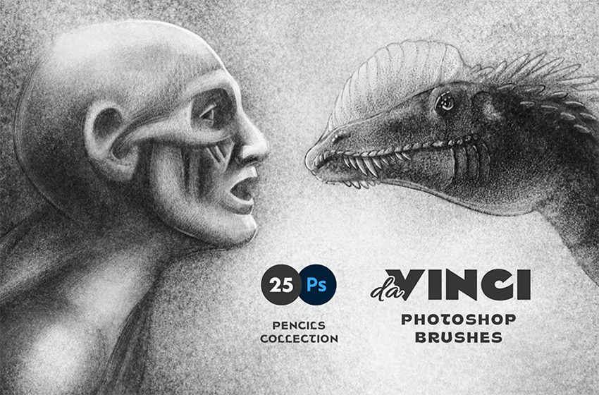 Pencil brushes for Photoshop