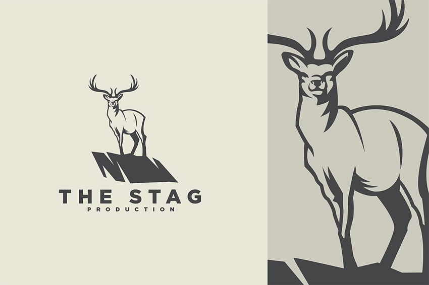 The Stag Deer Antler Logo