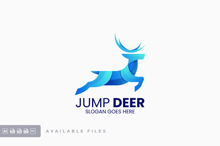 Jump Deer Logo with Slogan