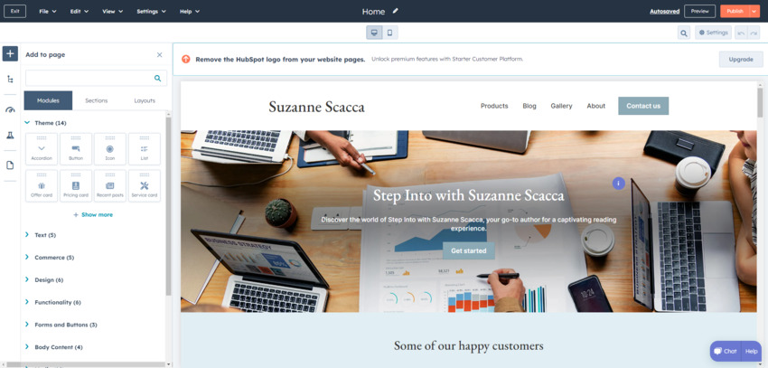 HubSpot is a well-known CRM. HubSpot CMS is the Content Hub tool used to build websites, landing pages, and other types of content for marketing and sales.