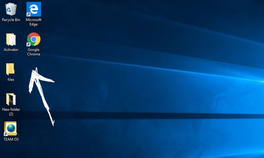 hidden folder on desktop
