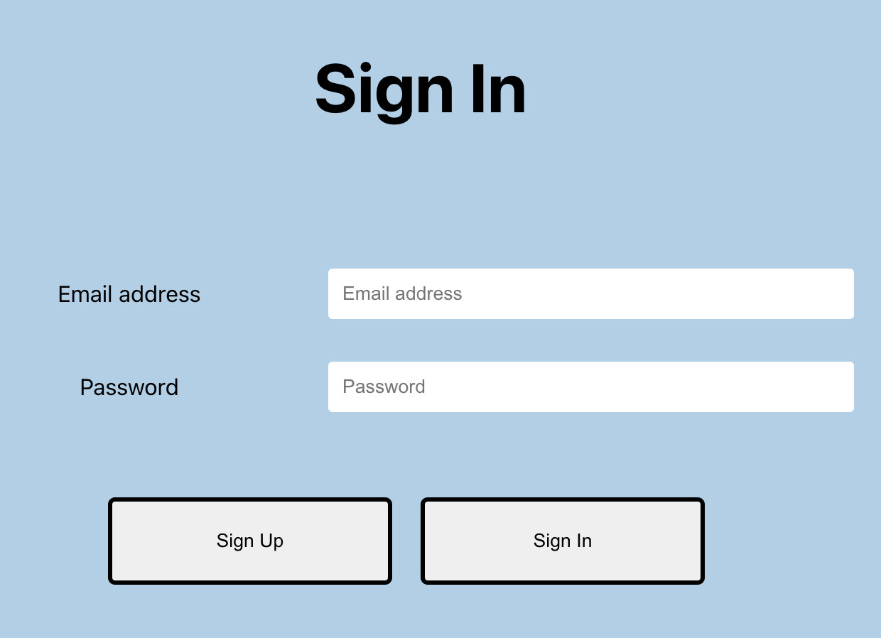 sign-in page