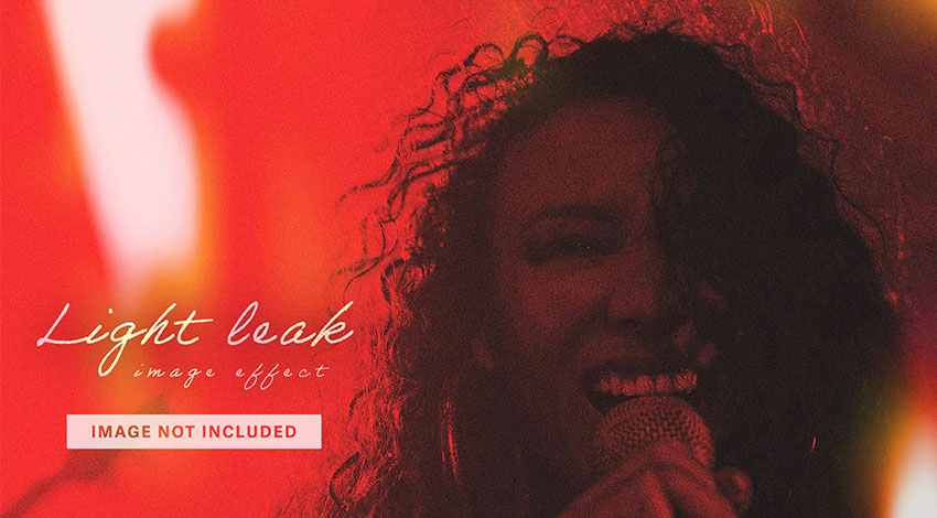 Red Light Leak Image Effect