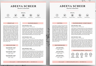 Simple Resume Template Scheer