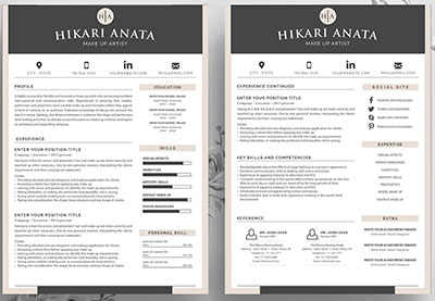 Simple Resume Template Anata