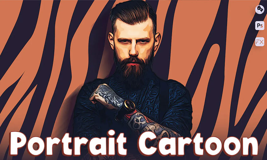 Portrait Cartoon Photoshop Action