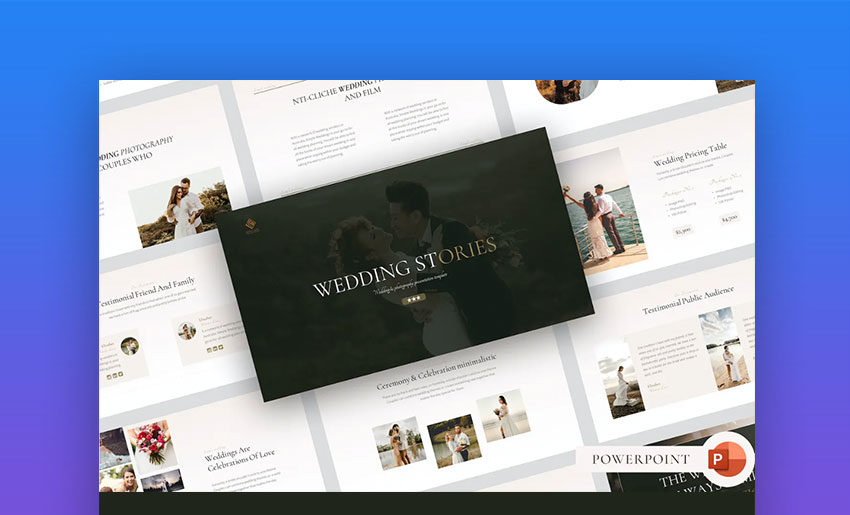 Wedding Stories PowerPoint Slideshow Template