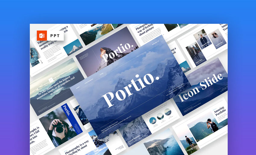 Portio - Wedding PowerPoint Background Template