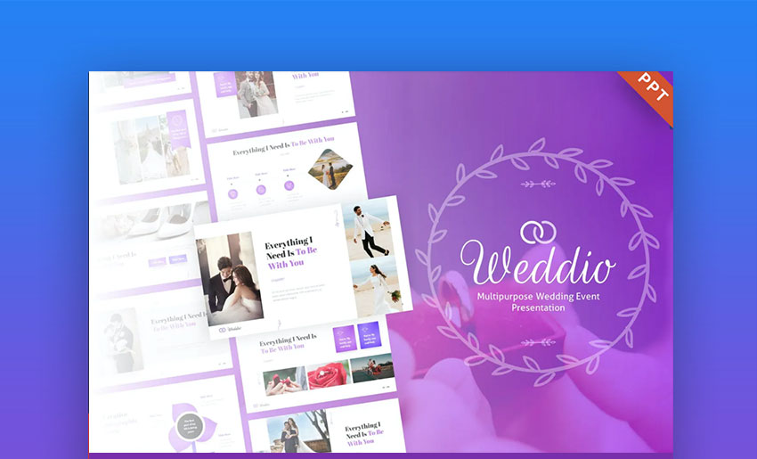Weddio Wedding PPT Templates