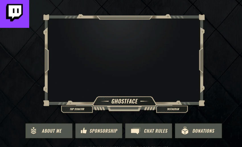 Twitch Facecam Overlay V8