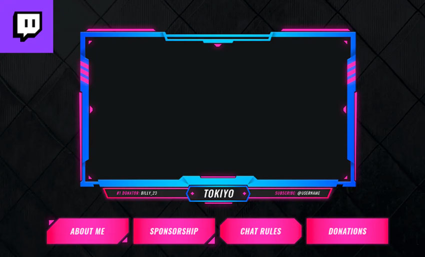 Twitch Facecam Overlay V7