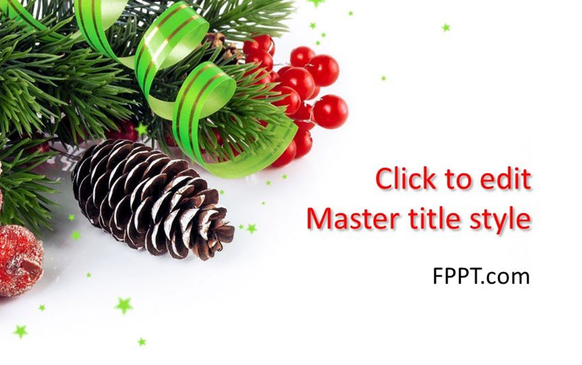Free Holiday PowerPoint Background - Ornaments 