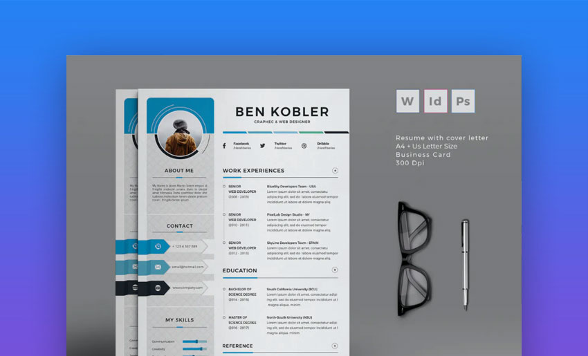 creative resume cover letter template