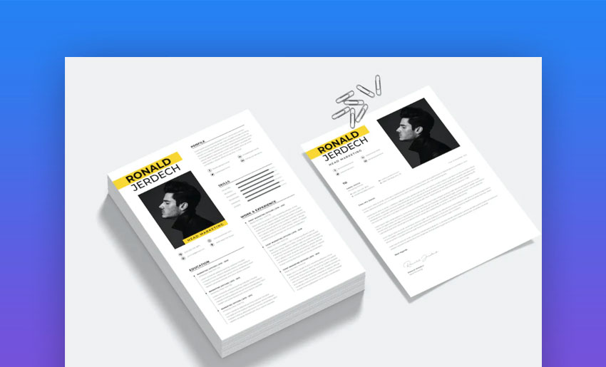 cv and resume cover letter template