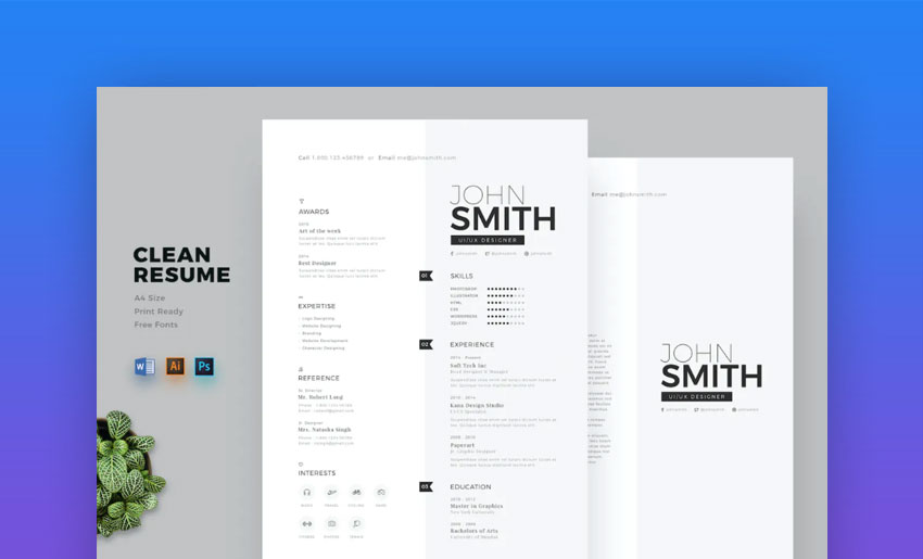 clean professional resume template