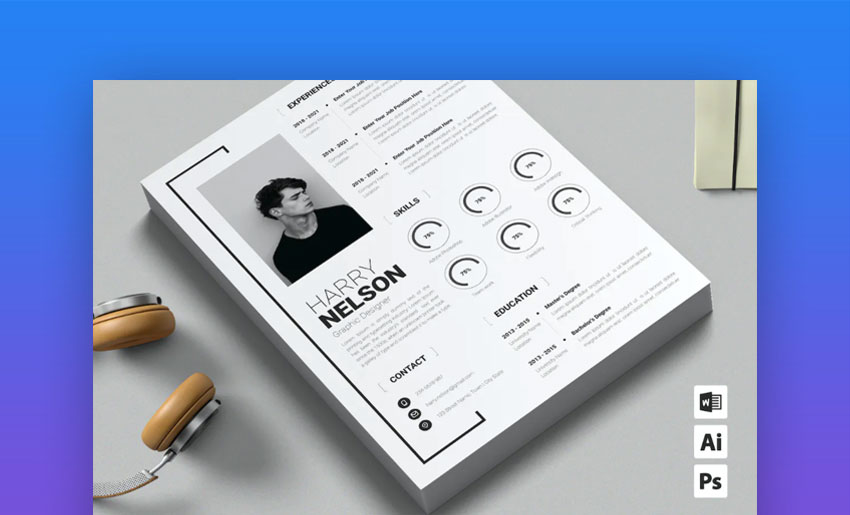 cv resume template geometric