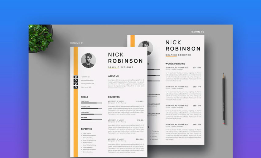 Clean resume cv template