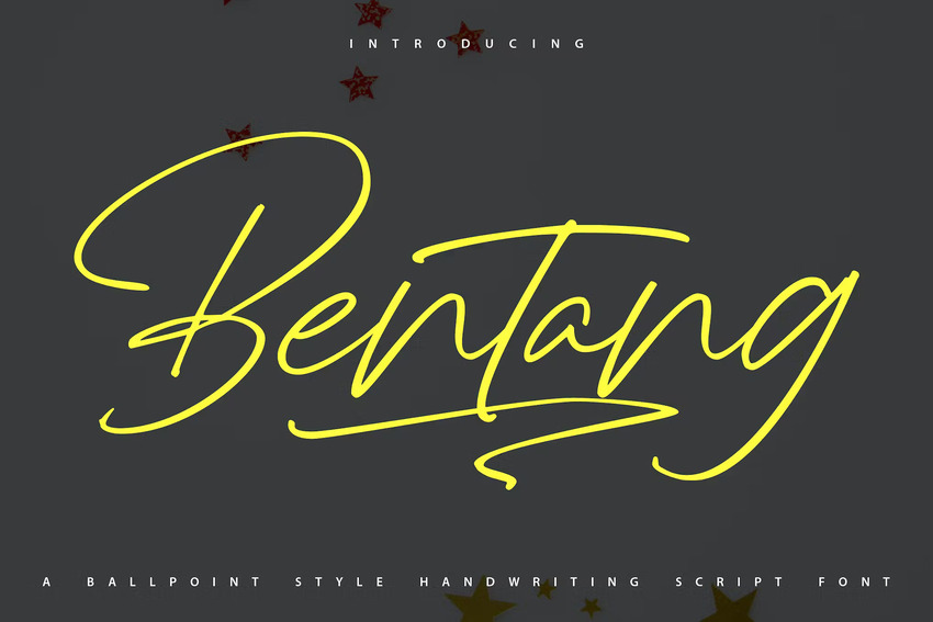 Bentang is a handwriting script font