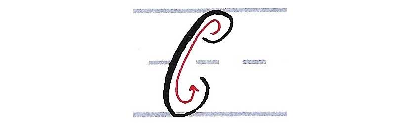 roundhand script - uppercase c