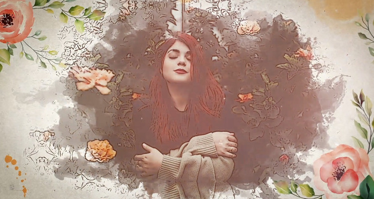 Emotional watercolor slideshow