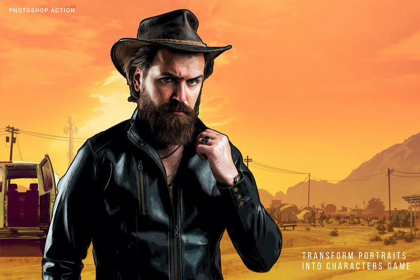 Transform portraits into the game characters