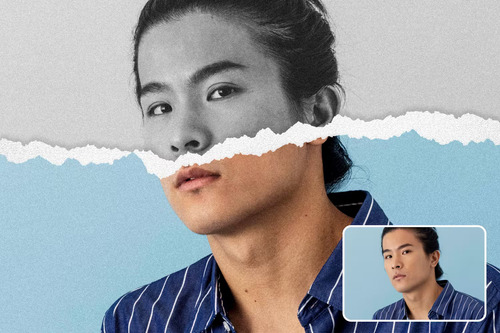 Ripped Paper Portrait