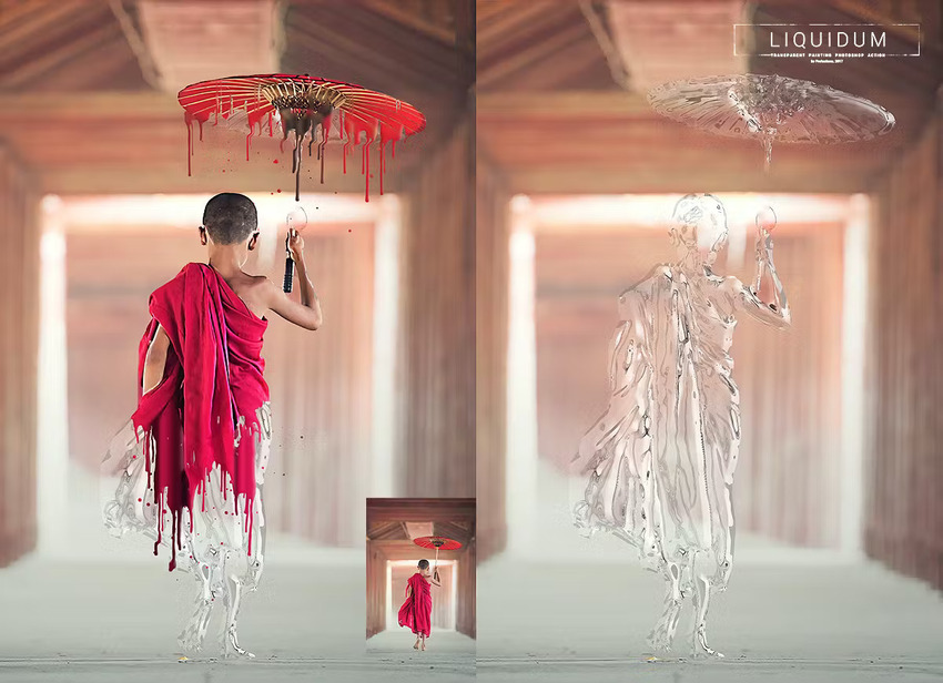Liquidum - Transparent Painting Photoshop Action