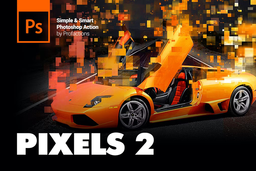 Pixels 2 Photoshop Action