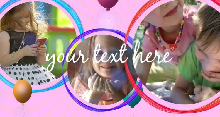 Balloon shape slideshow